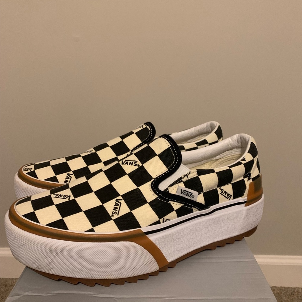 Platform Stacked Checkerboard Vans